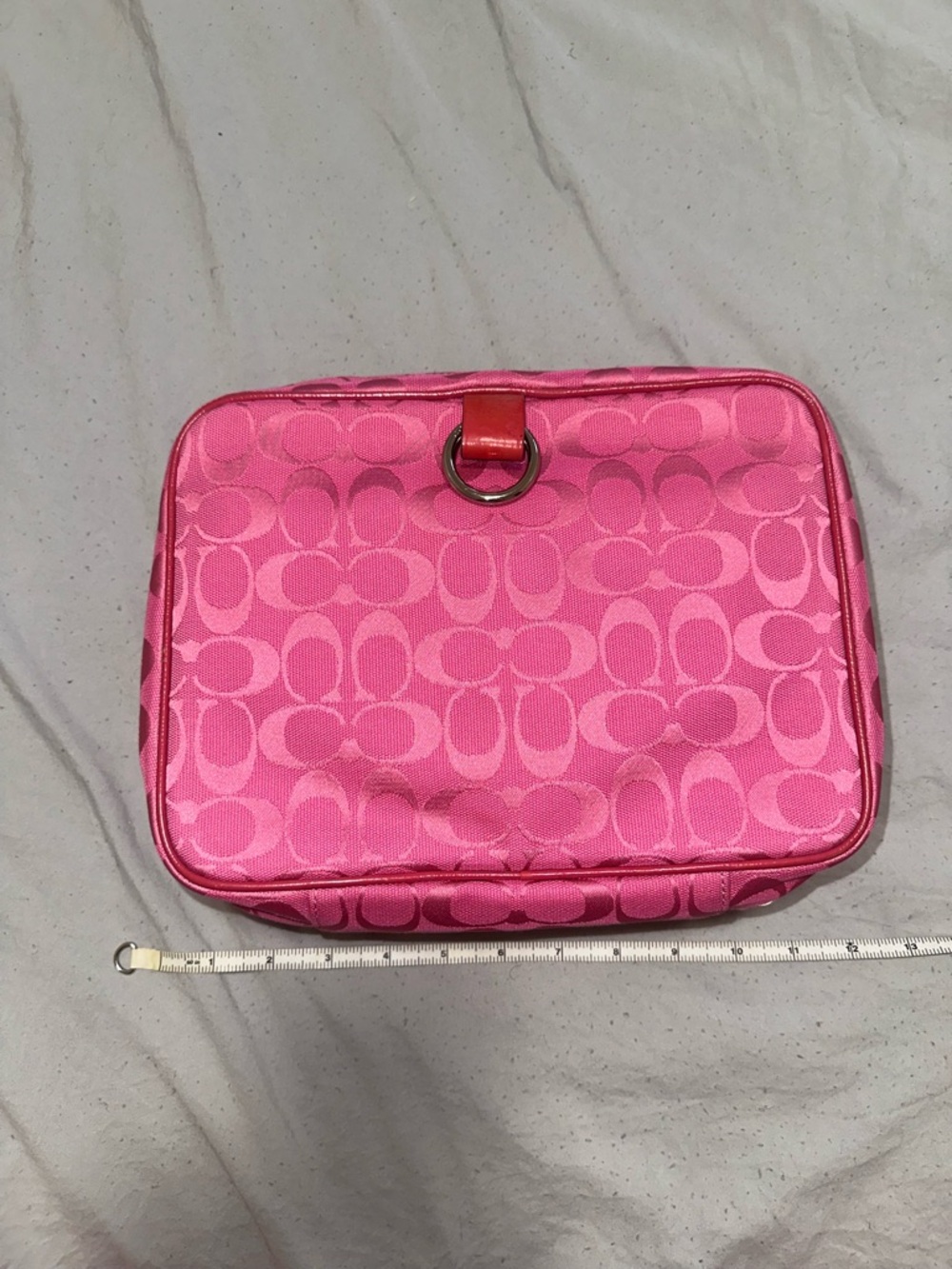 Coach Pink Signature Cosmetic Case - Picture 3 of 8